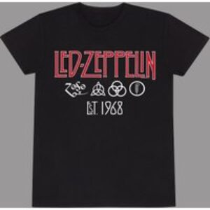 Led Zeppelin: Symbols Est 68 Black T-Shirt XX-Large (Out of Stock)