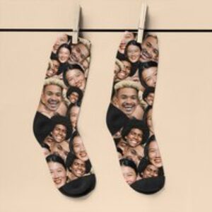 Personalised Men's Multi Face Photo Socks