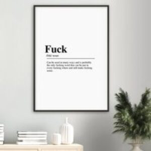 Fuck - Framed Definition Poster