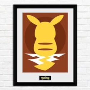 Pokémon Pikachu Silhouette Framed Print