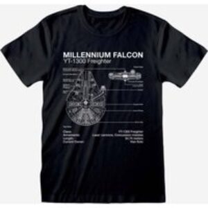 Star Wars Millennium Falcon Blueprint T-Shirt XX-Large