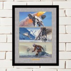 Star Wars Battle On Hoth Framed Collector Print - 30 x 40 cm