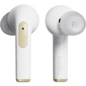 SUDIO N2 Pro Wireless Bluetooth Noise-Cancelling Earbuds - White