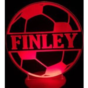 Personalised Football Colour Changing Desk Lamp