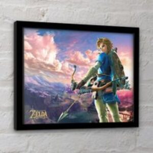The Legend Of Zelda Breath Wild Framed Collector Print - 30 x 40 cm