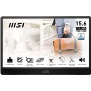 MSI PRO MP161 E2 Full HD 15.6" IPS LED Portable Monitor - Black
