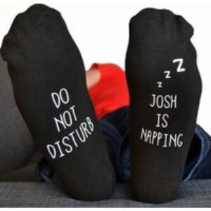 Personalised ‘Do Not Disturb - Napping’ Socks