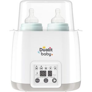 DUALIT Baby Double Bottle Warmer & Steriliser - White