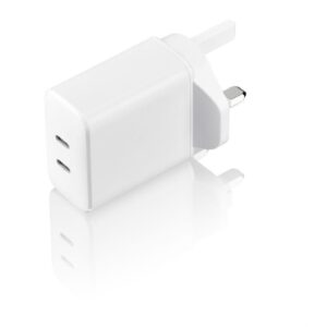 GOJI 40 W Dual USB Type-C Charger, White