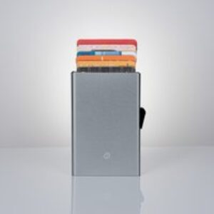 C-Secure RFID Metal Cardholder Wallet - Grey