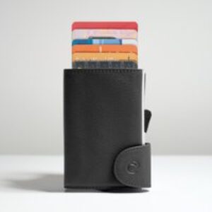 C-Secure RFID Classic Leather Black Cardholder Wallet