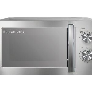 RUSSELL HOBBS RHMM827SS Compact Solo Microwave - Silver, Silver/Grey