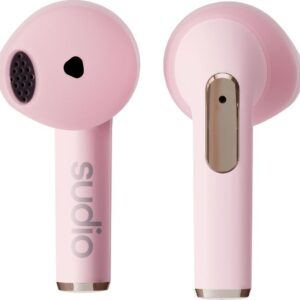 SUDIO N2 Wireless Bluetooth Noise-Cancelling Earbuds - Pink, Pink