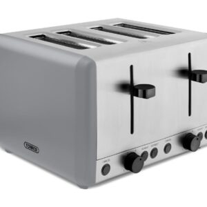 TOWER Sera T20086GRY 4-Slice Toaster - Grey, Silver/Grey