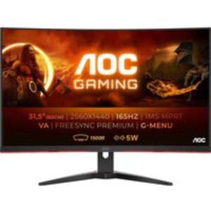 AOC CQ32G2SE/BK Quad HD 31.5" Curved VA LCD Gaming Monitor - Black