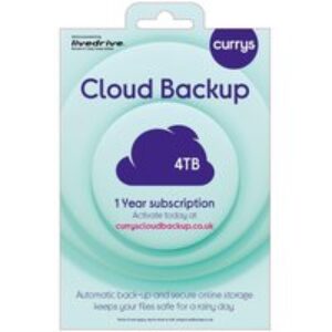 CURRYS Cloud Backup - 4 TB