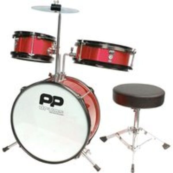 PP DRUMS PP101RD 3 Piece Junior Drum Kit - Red