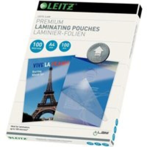 LEITZ iLAM 74800000 100 Micron A4 Laminating Pouches - Pack of 100