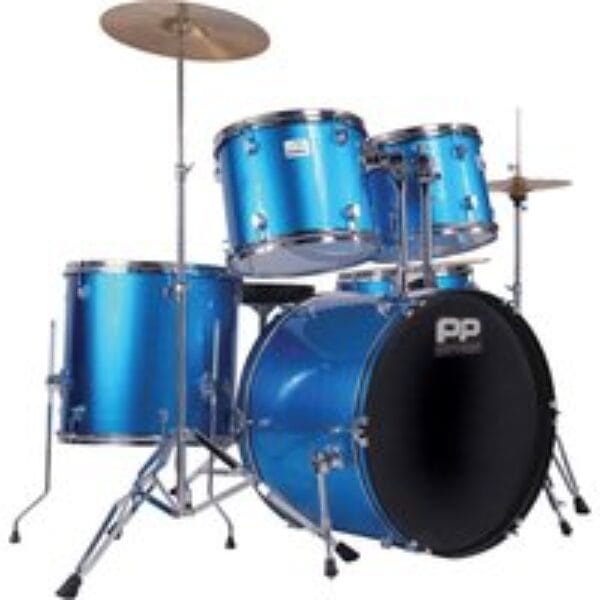 PP DRUMS PP250BL 5 Piece Drum Kit - Blue