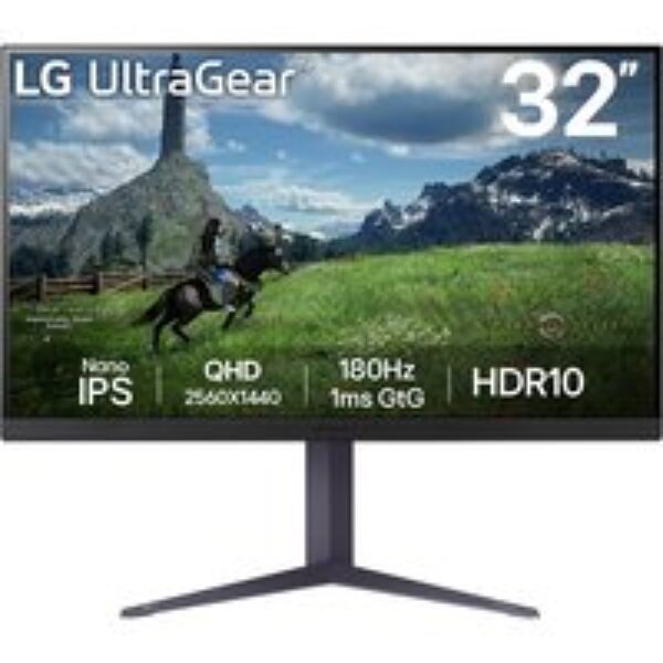 LG UltraGear 32GS85Q-B.AEK Quad HD 32" Nano IPS Gaming Monitor - Dark Grey