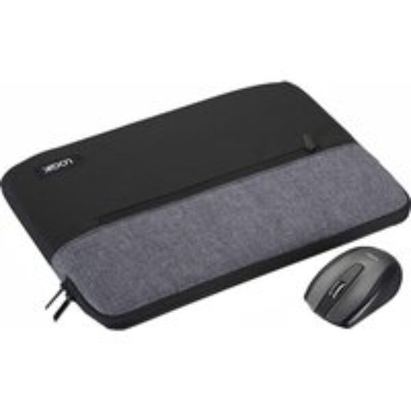 LOGIK 13" Laptop Sleeve & Mouse Bundle - Black & Grey