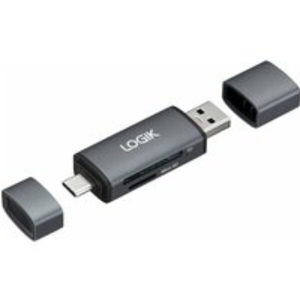 LOGIK LCRAC23 USB Type-C & USB 3.0 Memory Card Reader