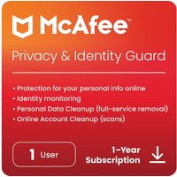 MCAFEE Privacy & Identity Guard - 1 year (auto-renewal) for 1 user (download)