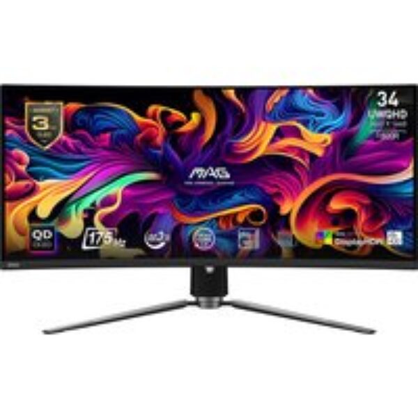 MSI MAG 341CQP QD Ultra Wide Quad HD 34 Curved OLED Gaming Monitor - Black