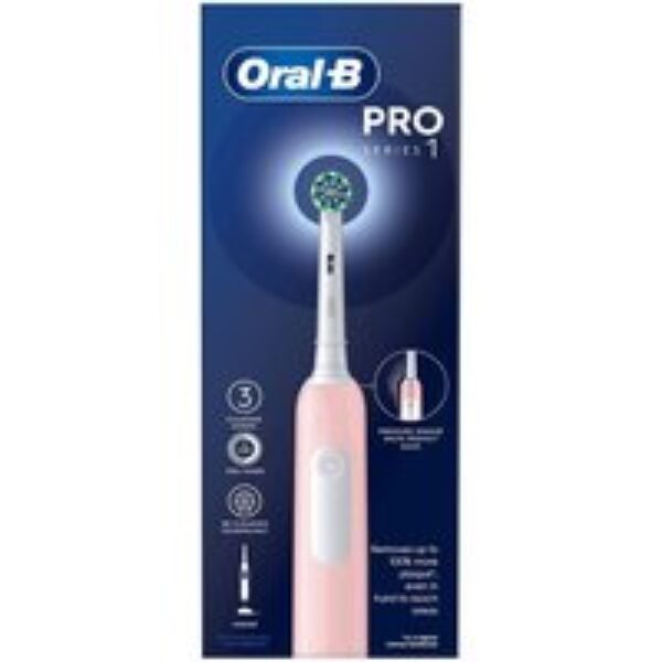 ORAL B Pro 1 Cross Action Electric Toothbrush - Pink