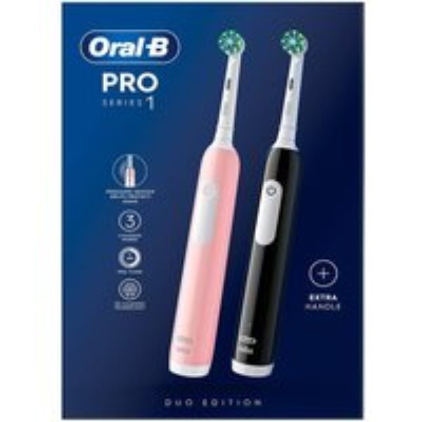 ORAL B Pro 1 Cross Action Electric Toothbrush - Twin Pack