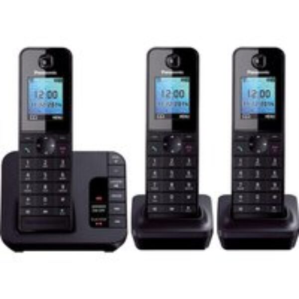 PANASONIC KX-TG8183EB Cordless Phone with Answering Machine - Triple Handsets