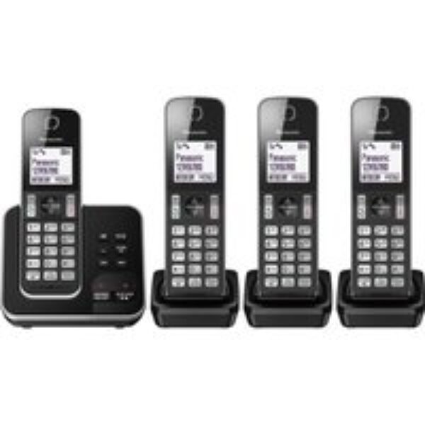 PANASONIC KX-TGD624EB Cordless Phone - Quad Handsets