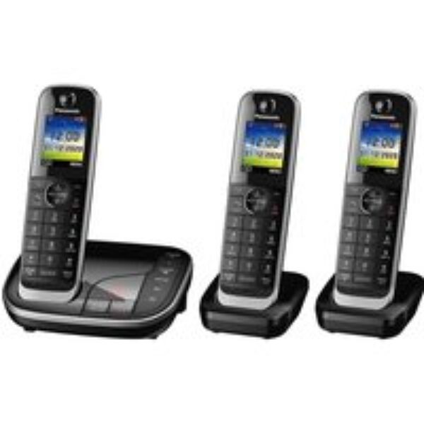 PANASONIC KX-TGJ423EB Cordless Phone - Triple Handsets