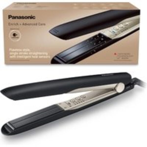 PANASONIC Nanoe EH-HS0E Hair Straightener - Black & Champagne Gold