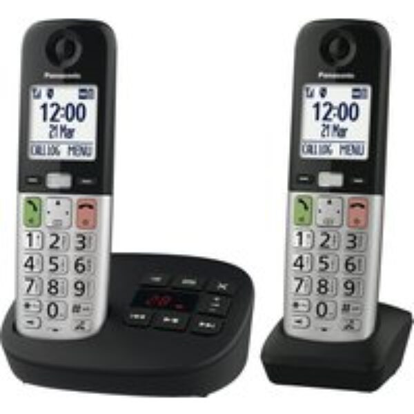 PANASONIC KX-TGU432EB Cordless Phone - Twin Handsets