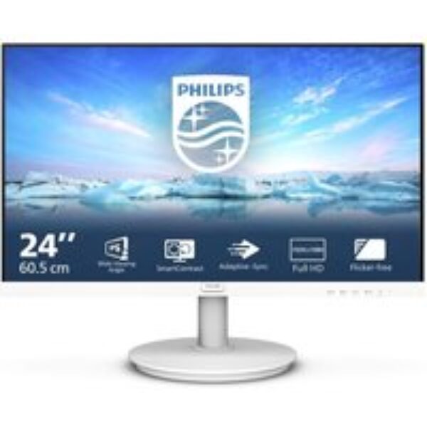 PHILIPS 241V8AW Full HD 24" LCD Monitor - White