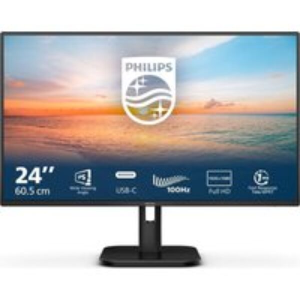 PHILIPS 24E1N1300A Full HD 24" IPS Monitor - Black