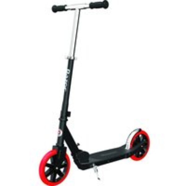 RAZOR Carbon Lux Folding Kids Kick Scooter - Black & Red