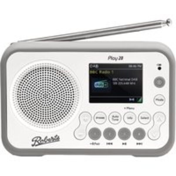 ROBERTS Play 20 Portable DABﱓ Bluetooth Radio - White