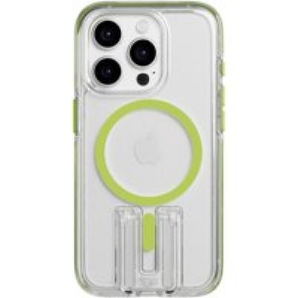 TECH21 Evo Crystal Kick iPhone 15 Pro Case with MagSafe - Clear & Lime