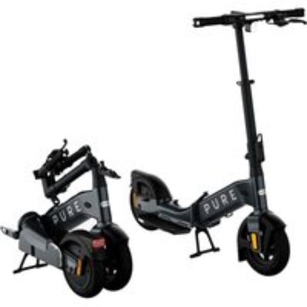 PURE ELECTRIC Pure Advance Flex Electric Folding Scooter - Mercury Grey