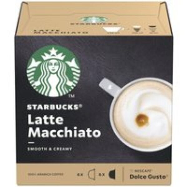 STARBUCKS Dolce Gusto Latte Macchiato Coffee Pods - Pack of 12