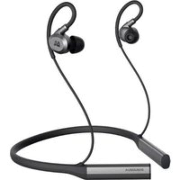 AUSOUNDS AU-Flex Wireless Bluetooth Noise-Cancelling Earphones - Black & Silver