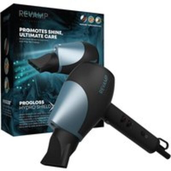 REVAMP Progloss Hydro Shield X Shine DR-6000 Hair Dryer - Black