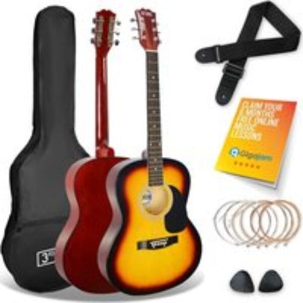 3RD AVENUE Full Size 4/4 Acoustic Guitar Bundle - Sunburst