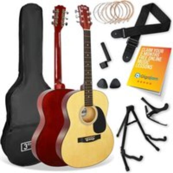 3RD AVENUE Full Size 4/4 Acoustic Guitar Ultimate Bundle - Natural