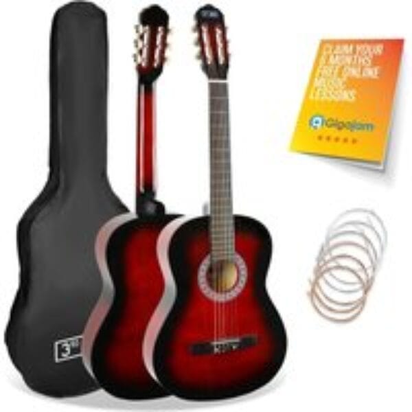 3RD AVENUE 3/4 Size Classical Guitar Bundle - Redburst