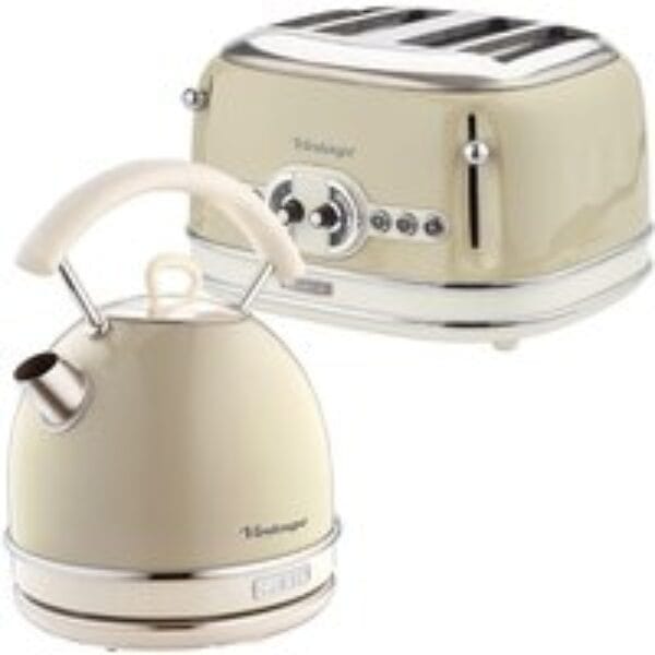 ARIETE Vintage ARPK39 4-Slice Toaster & Traditional Kettle Bundle - Beige