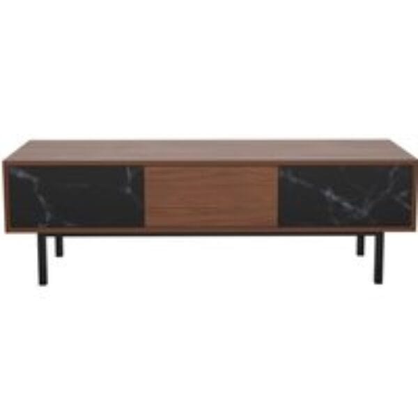 AVF Skyline FS1400SKYW 1400 mm TV Stand - Walnut & Black Marble