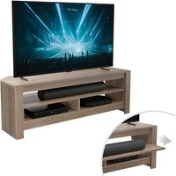 AVF Calibre Sound 1200 mm TV Stand - Rustic Sawn Oak